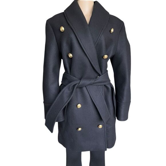 Authentic Balmain X H&M Collab wool blend Coat - Picture 7 of 11